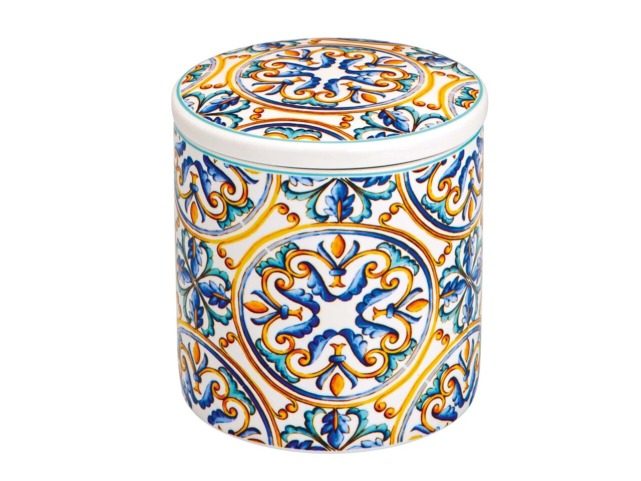 Recipient cu capac pentru depozitare, Medicea, Brandani, Ø10x10 cm portelan - imagine 3